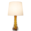 BASE PARA ABAJUR MURANO CROMADO E ÂMBAR (D)11CM (A)35CM 1X40W E27