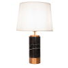 BASE PARA ABAJUR MARMO COBRE E PRETO (D)12CM (A)39CM 1XE27 40W - GL001EB