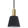 PENDENTE PIPE DOURADO E PRETO (D)12CM (A)19.5CM 1XE14 40W - ME001
