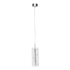 PENDENTE METAL E VIDRO D 15CM X 45CM 5XG4 127V / 220V CROMADO E TRANSPARENTE - MO0014-5P220V