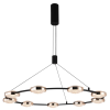 PENDENTE BEEP PRETO E DOURADO (D)90CM (C)0CM (L)0CM (A)6CM 6X7,5W 3000K 4200LM