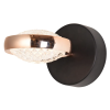 ARANDELA BEEP PRETO E DOURADO (C)20CM (L)12CM (A)6CM 1X8W 3000K 500LM LED