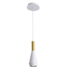 PENDENTE PITUCO BRANCO E DOURADO E BRANCO (D)9CM (A)26CM 1XGU10 10W - ML016GW