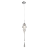 PENDENTE ORGANIKA CROMADO E TRANSPARENTE (D)13.5CM (A)65CM 1XE14 40W - KB001C