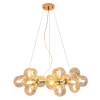 PENDENTE HALO DOURADO E CONHAQUE (D)69.5CM (A)24CM 25XG9 125W