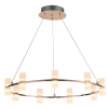 PENDENTE CANDEL DOURADO E BRANCO (D)62CM (A)10.5CM 18X2W 3000K 2880LM - JJ001