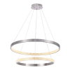 PENDENTE OCA NICKEL E TRANSPARENTE (D)80 +60CM (A)4CM 42W +32W 3000K 3700LM - GD003NK