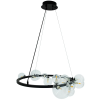 PENDENTE VERSUS PRETO E TRANSPARENTE (D)85CM 14X7W G9