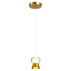 PENDENTE BAMBINI BRONZE E TRANSPARENTE (D)9,5CM (A)1CM 1X8W 3000K 320LM LED