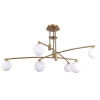 PLAFON DE SOBREPOR CALDER DOURADO E BRANCO (C)116CM (A)52CM 6XG9 42W - DW004
