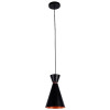 PENDENTE SET PRETO E COBRE (D)18CM (A)3.5CM 1X40W E27