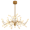 PENDENTE TSUKI BRONZE E TRANSPARENTE (D)97CM (A)48CM 40X1.5W 3000K 6000LM - BB009L