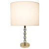 BASE PARA ABAJUR LIT DOURADO E TRANSPARENTE (D)12CM (A)32,5CM  1X40W   E27