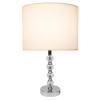 BASE PARA ABAJUR LIT CROMADO E TRANSPARENTE (D)12CM (A)32,5CM 1X40W E27