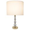 Base Para Abajur Lit Dourado e Transparente (d)12cm (a)34cm 1x40w E27