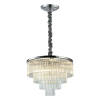 PENDENTE VIVI CROMADO E TRANSPARENTE (D)60CM (A)42CM  9XE14 360W