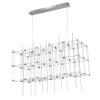 PENDENTE SKY CROMADO E TRANSPARENTE (C)91CM (L)41CM (A)40CM 54X0,2W 3000K 8 - JJ008