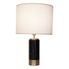 BASE PARA ABAJUR MARMO DOURADO E PRETO (D)12CM (A)39CM 1XE27 40W - GL001GB
