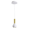 PENDENTE PITUCO BRANCO E DOURADO E BRANCO (D)10CM (A)18.7CM 1XGU10 10W - ML015GW