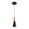 PENDENTE PITUCO DOURADO E PRETO E PRETO (D)9CM (A)26CM 1XGU10 10W - ML016GB