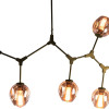 PENDENTE ORBE DOURADO E CHAMPAGNE (C)100CM (L)40CM (A)95CM 7XE27 280W - KY001MG