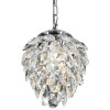 PENDENTE NUT CROMADO E TRANSPARENTE (D)23CM (A)28CM 2XG9 80W - HU2173