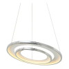 PENDENTE LOOP CROMADO E BRANCO (D)62 +42CM (A)2.2CM 1X48W 3000K 1500LM - HM009CR