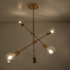 PENDENTE IPANEMA DOURADO (D)68CM (A)139CM 4XE27 160W - RM003G