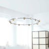 PENDENTE GRAVIOLA DOURADO E PRETO E BRANCO (D)60CM (A)5.7CM 16X3W 3000K 264 - DS001