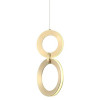 PENDENTE GINGA DOURADO E BRANCO (D)17CM (A)30CM 2X5W 3000K 420LM - BB023