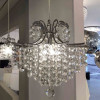 PENDENTE FIORE CROMADO E TRANSPARENTE (D)26CM (A)24CM 1XG9 40W - HU2107