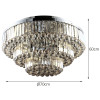 LUSTRE DIJON CROMADO E TRANSPARENTE (D)70CM (A)60CM 12XE14 480W - AQ009