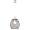 PENDENTE COPPER PRETO E DOURADO (D)28CM (A)41CM 1XE27 40W - XN003G