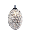 PENDENTE GOUTTE CROMADO E TRANSPARENTE (D)10CM (A)15CM 1XG9 40W - GA014