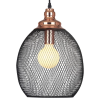 PENDENTE COPPER COBRE E PRETO (D)28CM (A)41CM 1XE27 40W - XN003