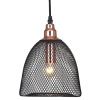 PENDENTE COPPER COBRE E PRETO (D)18CM (A)23CM 1XE27 40W - XN002