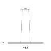 PENDENTE COLMEIA DOURADO E TRANSPARENTE (C)96,5CM (L)41,8CM (A)3CM 1X75W 3000K 3000LM LED