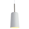 PENDENTE BOT BRANCO E NICKEL (D)13,6CM (A)38CM 1X40W E27