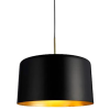 PENDENTE BOT PRETO E DOURADO (D)35CM (A)35CM 1X40W E27