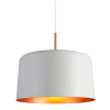 PENDENTE BOT BRANCO E COBRE (D)35CM (A)35CM 1X40W E27