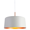 PENDENTE BOT BRANCO E COBRE (D)50CM (A)38,5CM 1X40W E27