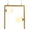 PENDENTE BALANÇO DOURADO E BRANCO (D)30CM (A)60CM 3XG9 75W - TR004