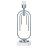 BASE PARA ABAJUR MONACO NIQUELADO E BRANCO (D)14CM (A)42CM 1XE27 40W - GL015N