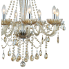 LUSTRE ANJOU CROMADO E CHAMPAGNE (D)68CM (A)68CM 8XE14 320W - JF018A
