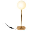 ABAJUR VIVA DOURADO E BRANCO (D)17CM (A)49CM 1XE27 BOLINHA 5W - SQ007