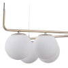 PENDENTE PETIT POA DOURADO E BRANCO (D)90CM (A)28CM 8XE27 BOLINHA 40W - SQ003