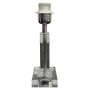 BASE PARA ABAJUR KRISTALO CROMADO E TRANSPARENTE (C)8CM (L)8CM (A)28CM 1XE27 40W - XL001