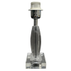 BASE PARA ABAJUR KRISTALO CROMADO E TRANSPARENTE (C)8CM (L)8CM (A)27CM 1XE27 40W - XL003