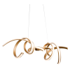 PENDENTE FLUIRE DOURADO (C)100CM (L)25CM (A)30CM 1X45W 3000K 2700LM - RE006