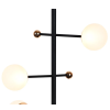 ABAJUR FUXICO DOURADO E PRETO E BRANCO (D)28CM (A)52CM 4X3W 3000K 600LM - JU004